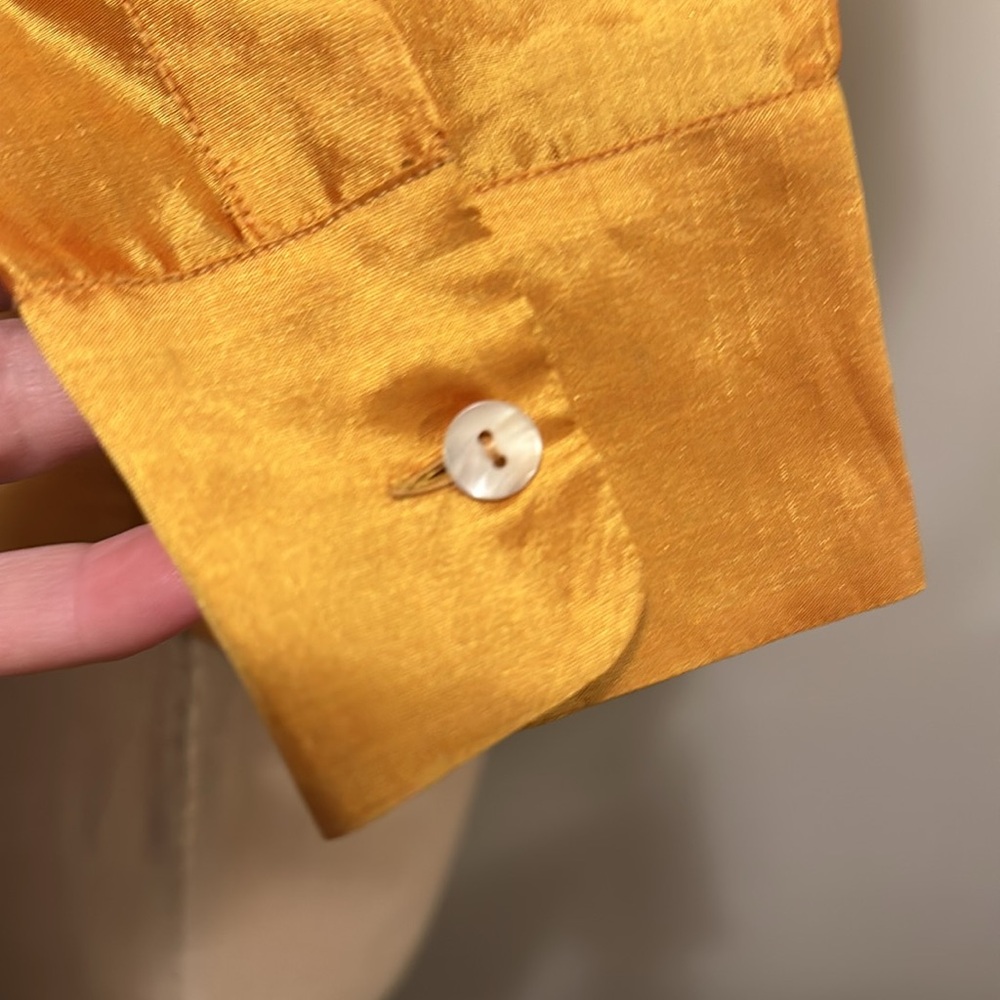 Romeo Gili silk Gold Blouse - Picture 8 of 11